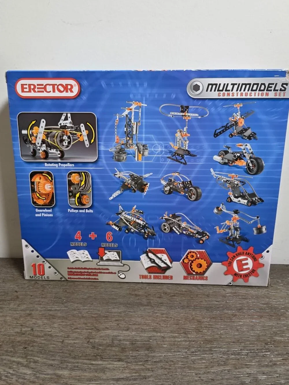 NEW Erector Multimodels Construction Set #5550 190+ Pieces 10 Models Retired